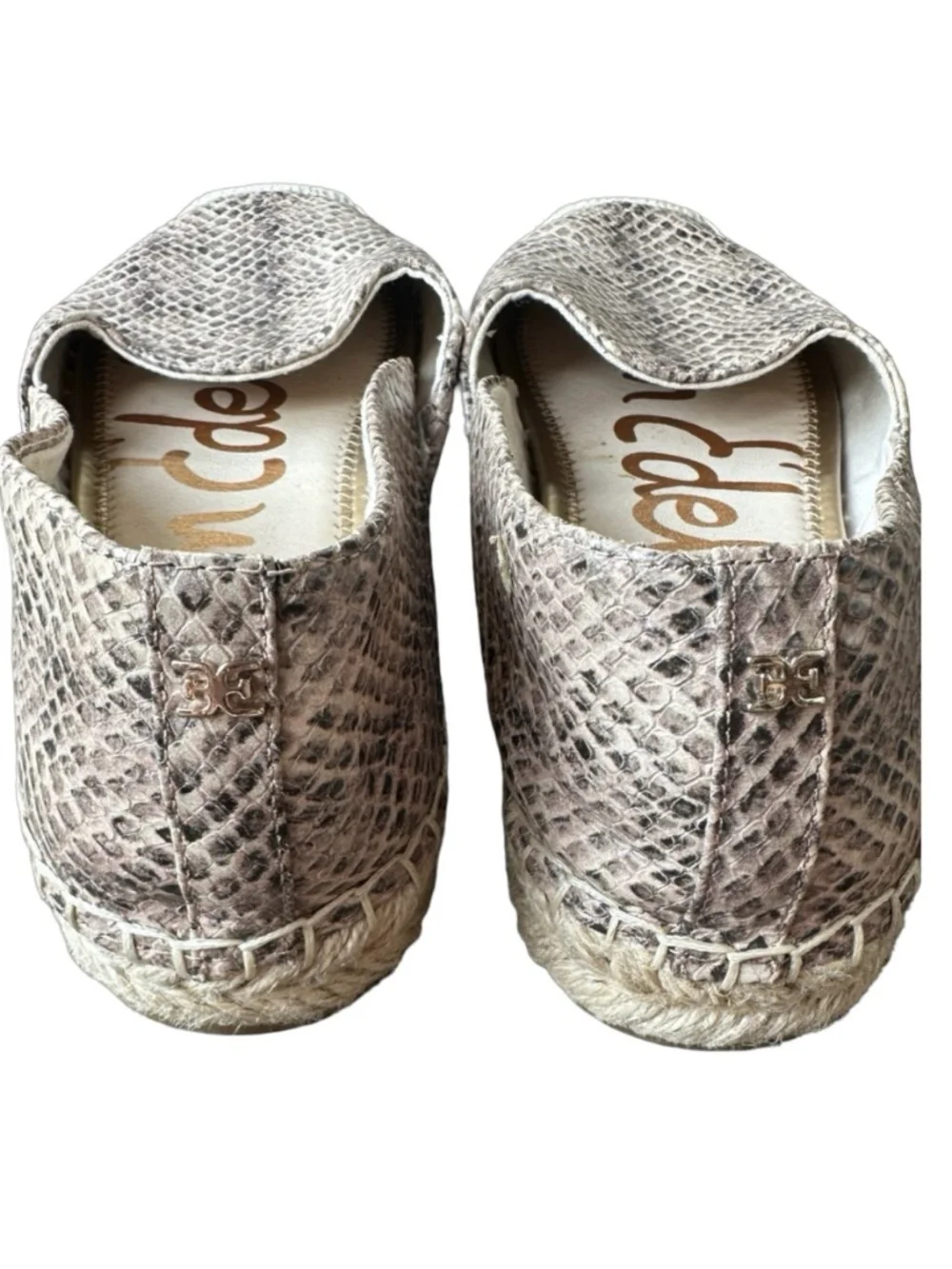 SAM EDELMAN Kesia Women’s Espadrilles Flat Shoes Size 7.5M Slip On Animal Print